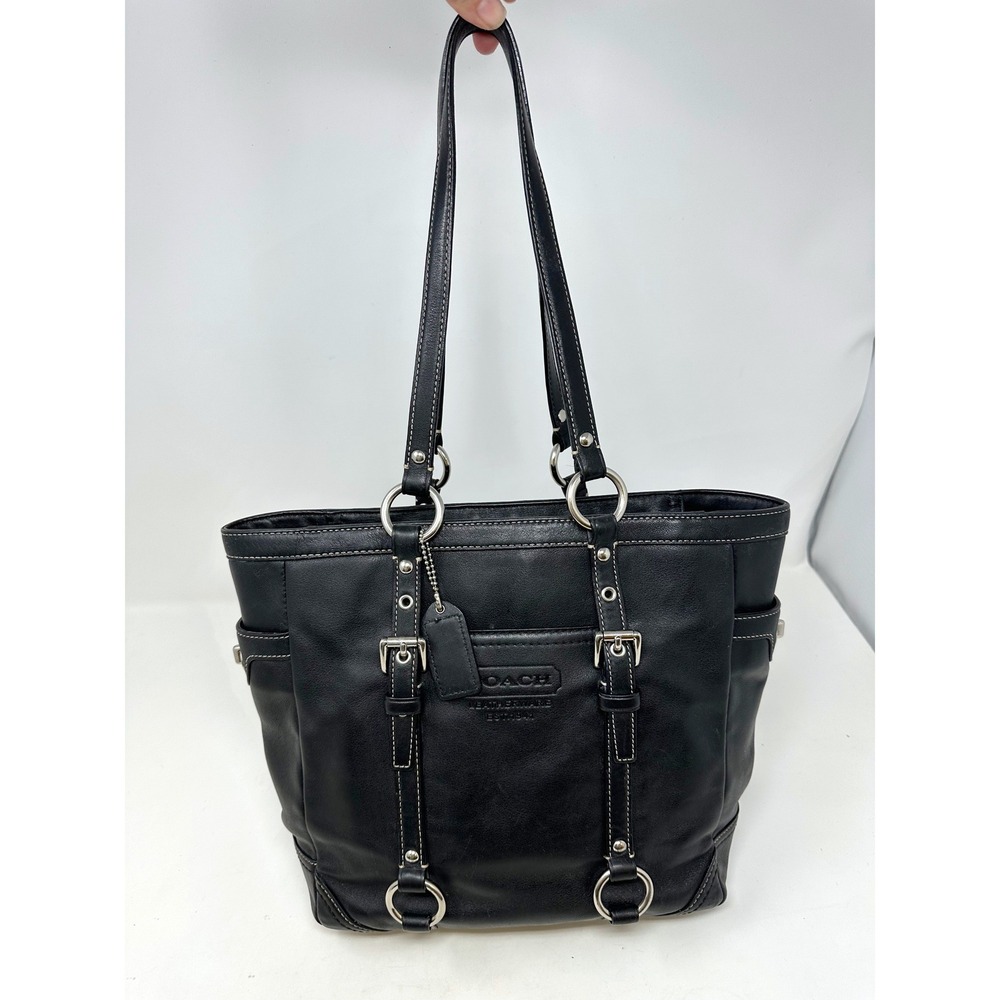 Coach 2008 Gallery Lunch Tote F11524 Leather Black